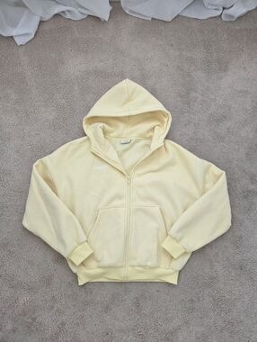 Comfrt Yellow Fleece Full Zip Hoodie Size Xxs